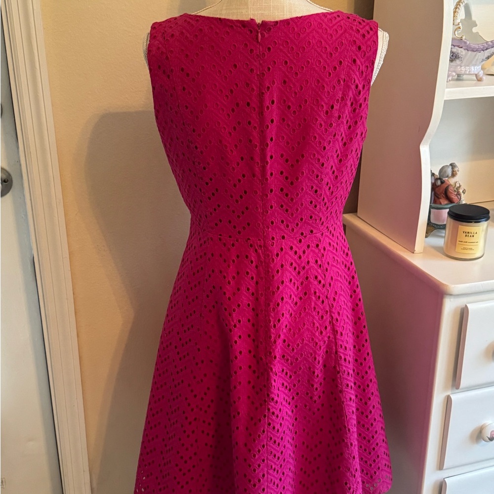 Liz Claiborne Fuchsia Eyelet Dress - Picture 2 of 4